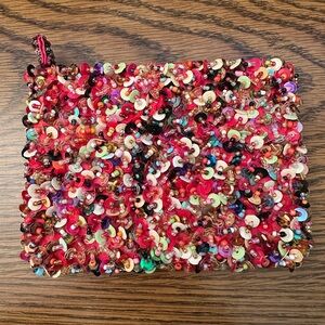 Pink Multi-Color Beaded Bag